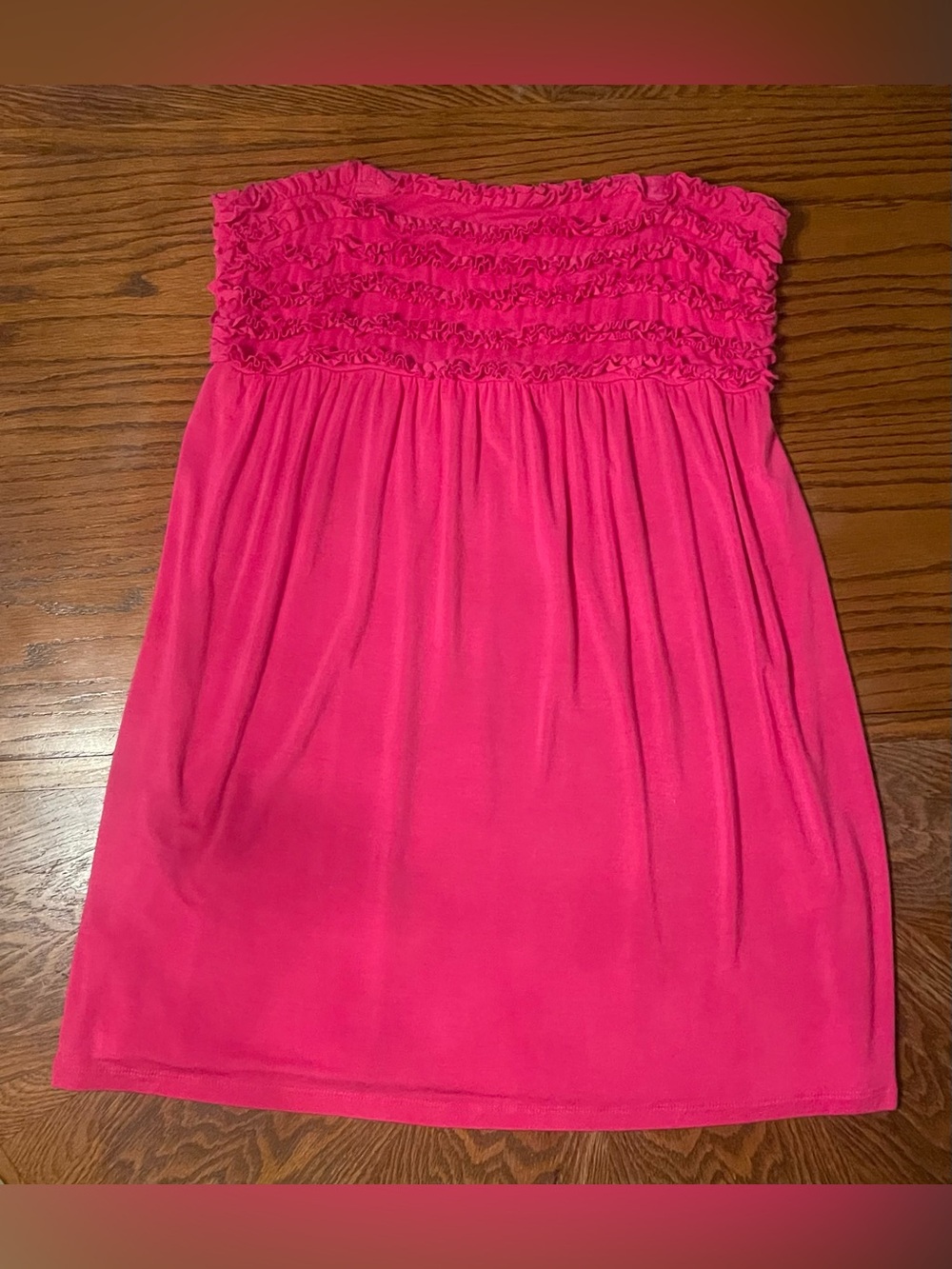 Women’s Ruffled Tube Dress in Hot Pink by Nicole Miller NY Size XL